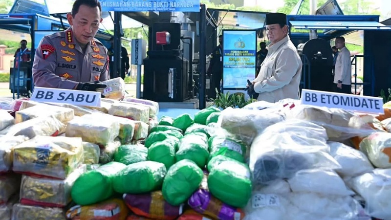 Presiden Hadiri Pemusnahan Narkoba Rp29 Triliun, Puan: Ini Simbol Perang Bangsa!