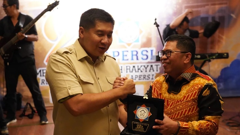 Menteri PKP Maruarar Sirait di acara  peringatan HUT ke-27 Asosiasi Pengembang Perumahan dan Permukiman Seluruh Indonesia (Apersi). - Kemen PKP -