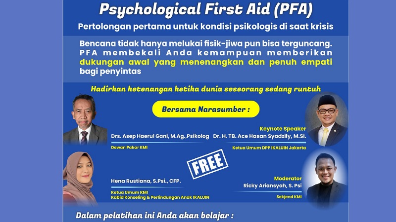 Besok! Alumni UIN & KMI Gelar Pelatihan Psychological First Aid