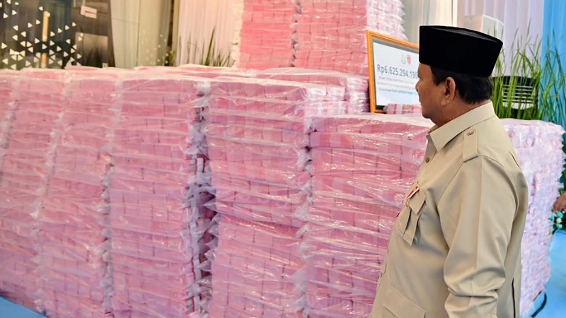 Prabowo Saksikan Penyerahan Uang Rp 6,6 Trilun, Satgas PKH Mantap!
