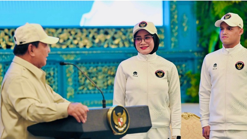 Presiden Prabowo Subianto saat melepas atlet ke SEA Games 2025 Thailand - BPMI Setpres -