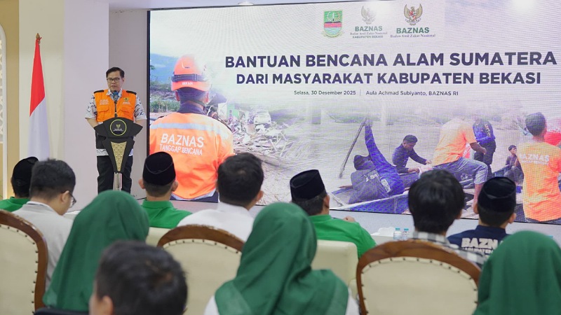Solidaritas Bekasi untuk Sumatra, BAZNAS RI Terima Donasi Rp459 Juta