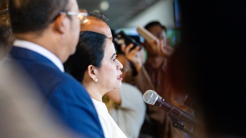 Ketua DPR RI Puan Maharani memberikan keterangan pers terkait defisit APBN 2025 - Dok X Puan Maharani -