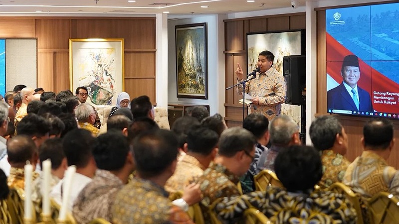 Menteri PKP Maruarar Sirait satmenggelar Silaturahmi dan Koordinasi Awal Tahun Ekosistem Perumahan di Gedung Thamrin, Jakarta, Kamis (15/1/2026). - Humas Kemen PKP -