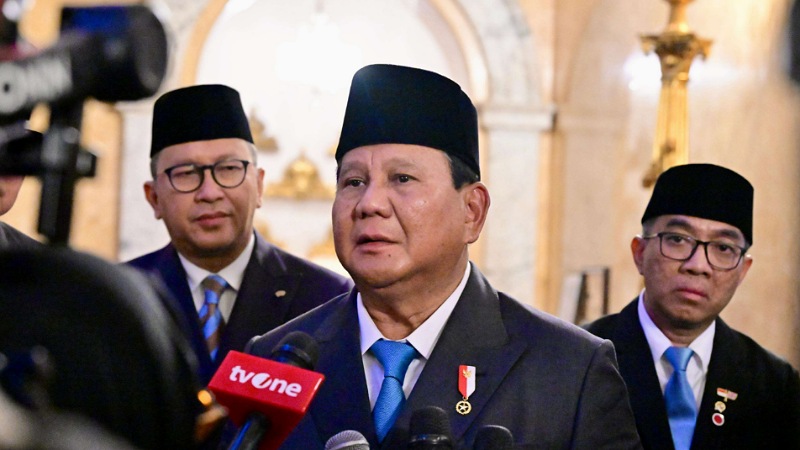 Presiden Prabowo Subianto memberikan keterangan pers dalam lawatannya ke Inggris - BPMI Setpres -