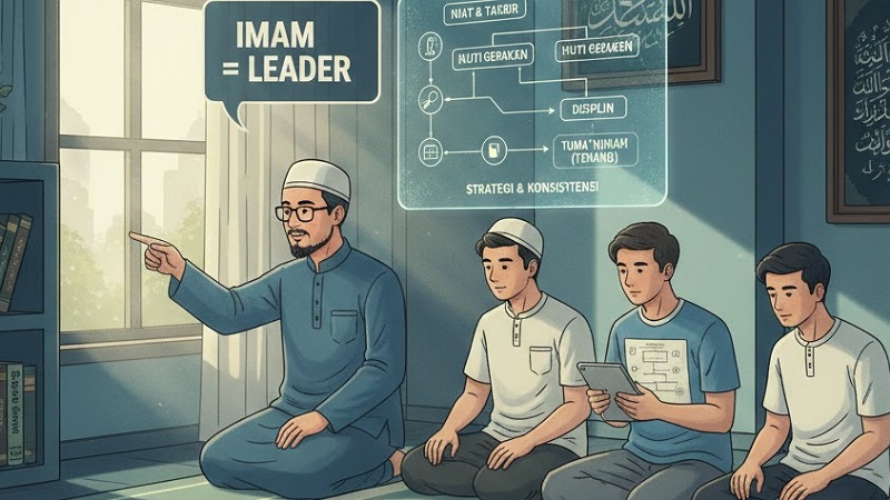 Belajar Kepemimpinan Melalui Praktek Salat - Repro AI -