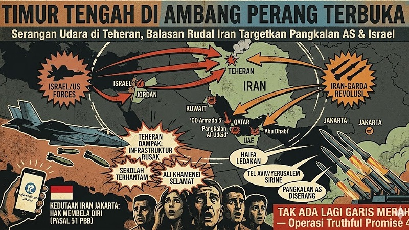 Israel-AS Serang Teheran! Iran Membalas Keras, Timur Tengah di Ambang Perang Terbuka