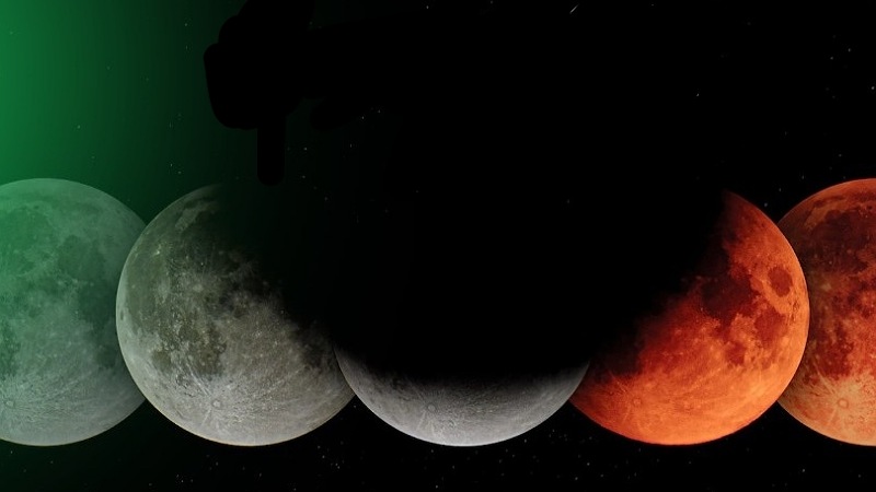 Foto ilustrasi gerhana bulan total - Repro -