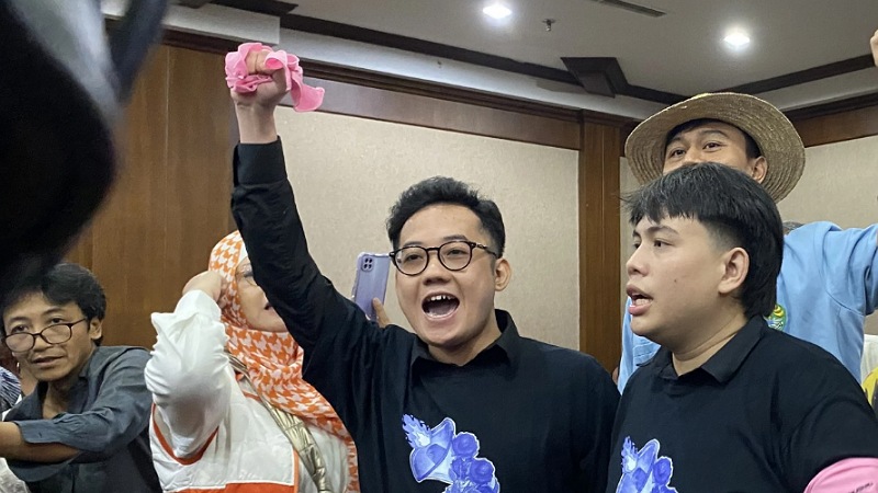 Aktivis Delpedro  menyerukan pembebasan seluruh tahanan politik pasca vonis bebas dirinya - Repro -