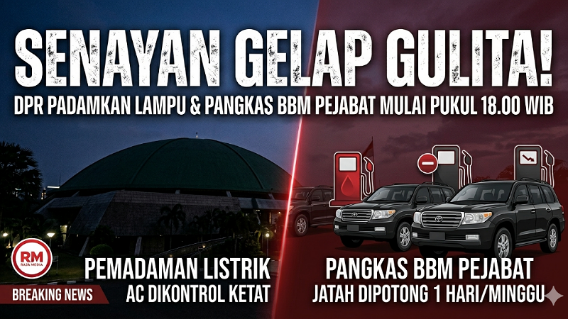 Lampu Dipadamkan! DPR Ikut Gerakan Hemat Energi, BBM Pejabat Dipangkas