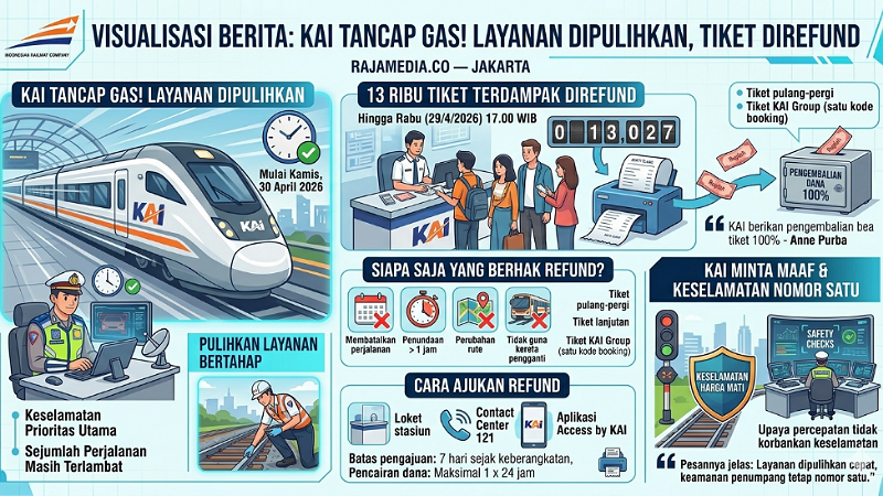 KAI Tancap Gas! Layanan Kereta Dipulihkan, 13 Ribu Tiket Langsung Direfund