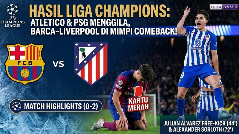 Barca–Liverpool Tekad Comeback Usai Kalah Dari Atletico & PSG di UCL, Mimpi!