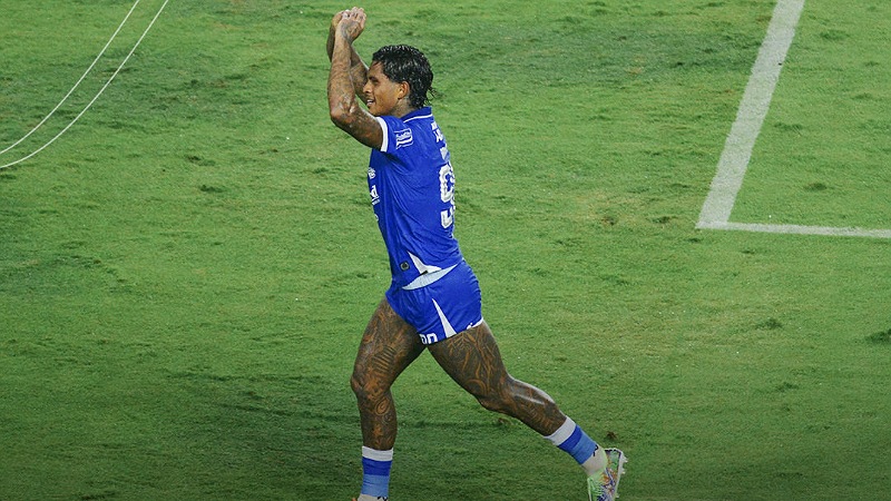 Penyerang Persib Ramon Tanque saat sellebrasi golnya ke gawang Bali United - Foto: X Persib -