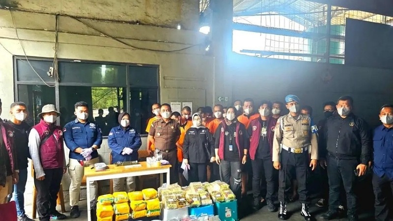Barreskrim Polri musnahkanNarkoba Rp149 Miliar dengan cara dibakar - Foto: Dok. Humas Polri -
