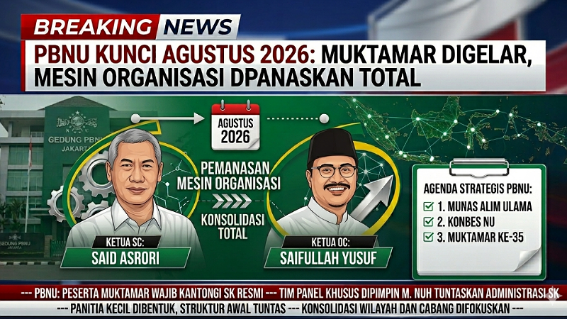 PBNU Kunci Agustus! Muktamar Digelar, Mesin Organisasi Dipanaskan Total