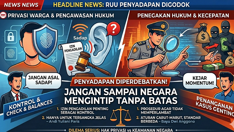 Penyadapan Diperdebatkan! Baleg DPR: Jangan Sampai Negara Mengintip Tanpa Batas