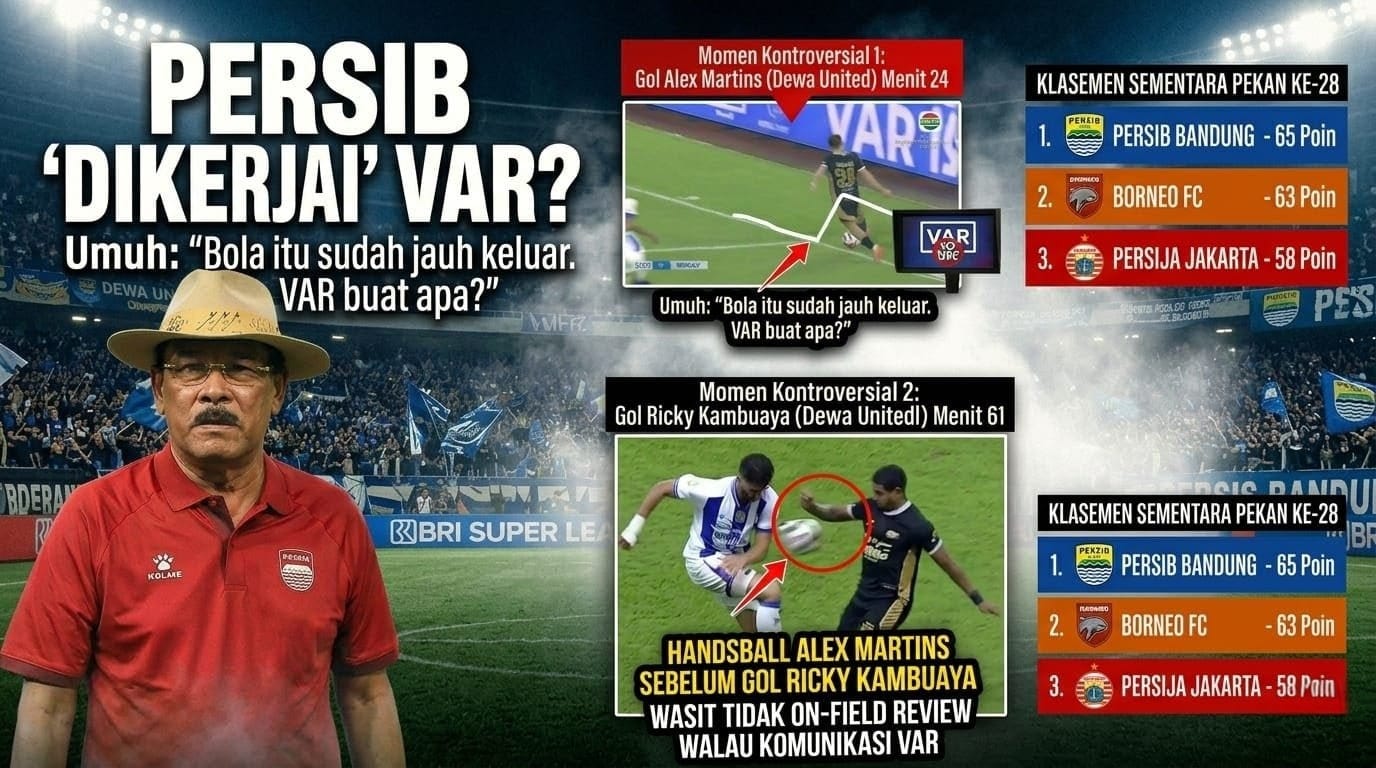 “Persib ‘Dikerjai’ VAR? Umuh Muchtar Meledak: Kami Kalah Sama Wasit!”