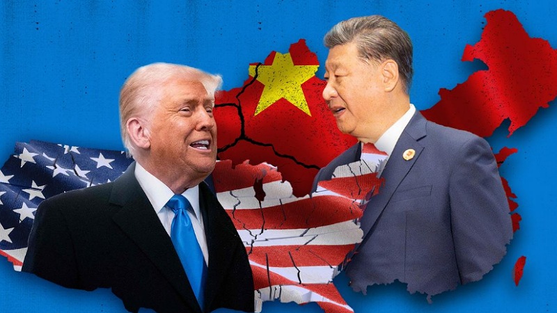 Ilustrasi Presiden AS Donald Trump dengan