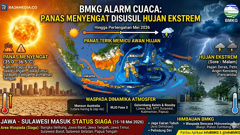 BMKG Bunyikan Alarm Cuaca: Panas Menyengat Disusul Hujan Ekstrem