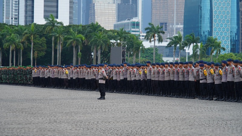 Polda Metro Jaya mengerahkan 24.980 personel gabungan menjaga May Day berlangsung aman, tertib, dan tetap humanis. - Foto: Dok Humas Polri -