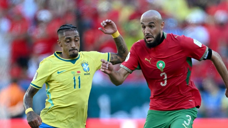 Babak Pertama: Maroko Bikin Brasil Kelabakan, Skor Kacamata 1 - 1!