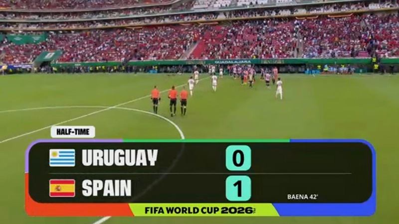 Baena Pecah Kebuntuan! Spanyol Ungguli Uruguay 1-0 di Babak Pertama