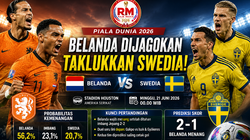 Belanda Wajib Menang! Oranje Dijagokan Tekuk Swedia di Duel Panas Grup F