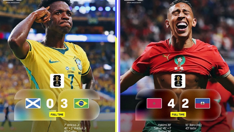 Brasil dan Maroko lolos ke 32 besar setelah mengalahkan lawan-lawannya - FIFA -