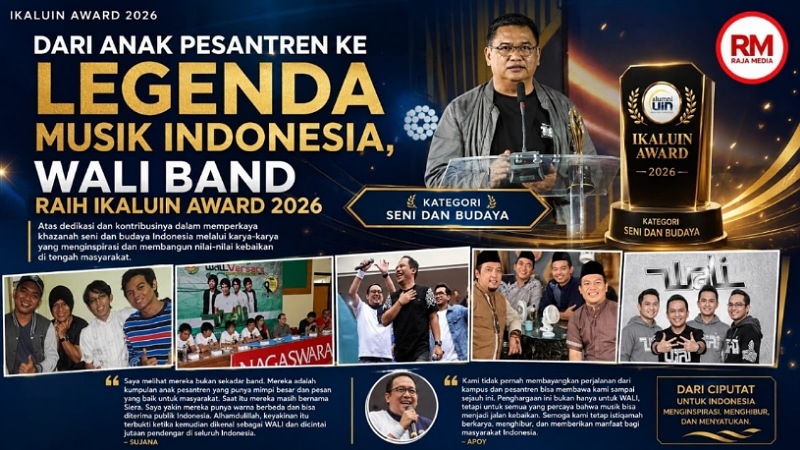 Dari Anak Pesantren ke Legenda Musik Indonesia, WALI BAND Raih IKALUIN Award 2026