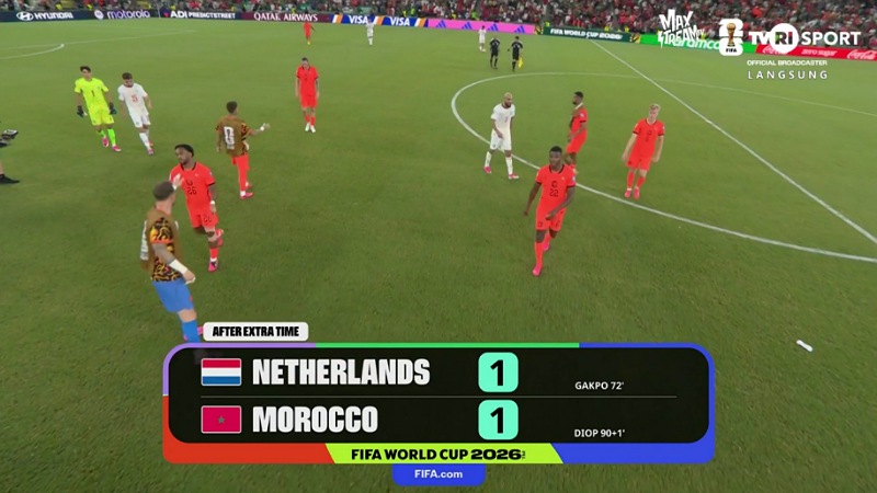 Duel Belanda vs Maroko Berlanjut ke Adu Penalti! Gol Menit Akhir Paksa De Oranje Gigit Jari