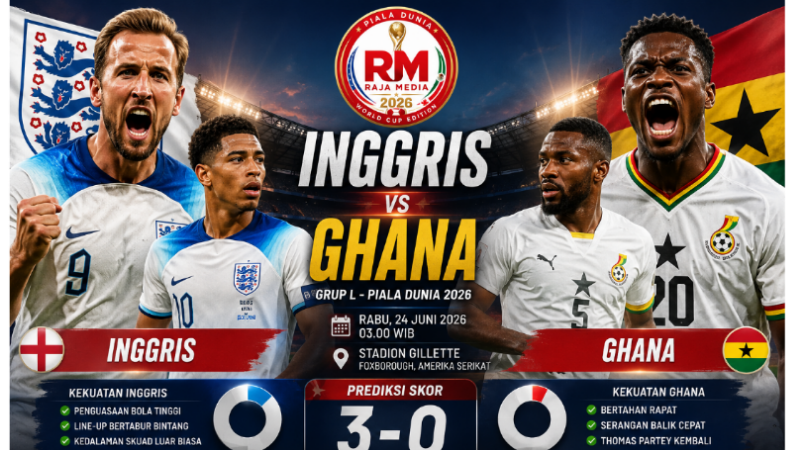 Inggris Diprediksi Menang! Ghana Terancam Jadi Korban Berikutnya