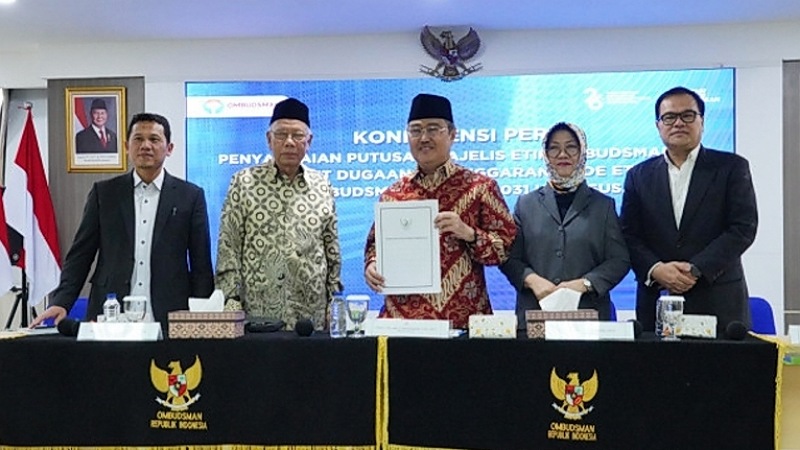 Majelis Etik Ombudsman Republik Indonesia (ORI)  menjatuhkan sanksi berat pemberhentian tidak dengan hormat terhadap Hery Susanto dari jabatan Ketua merangkap Anggota Ombudsman RI periode 2026–2031. - Foto: Dok ORI -