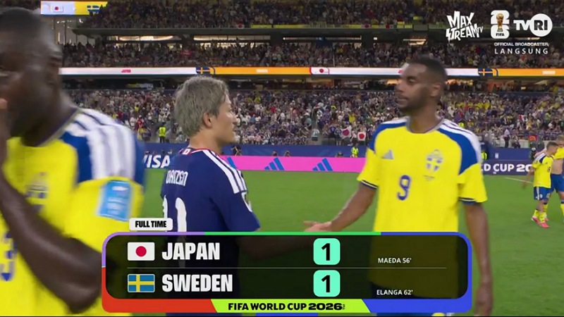 Laga Sengit di Grup F! Jepang Vs Swedia 1-1, Tiket 32 Besar Aman