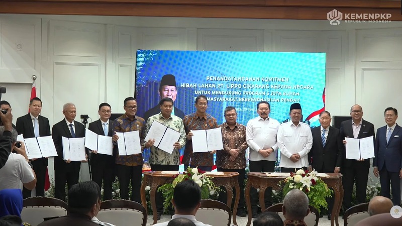 Lippo Group  menghibahkan lahan seluas 30 hektare di kawasan Meikarta kepada negara - Foto: Dok. Kementerian PKP -
