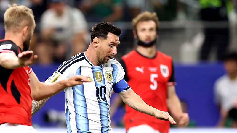Messi Pecahkan Rekor Dunia! Argentina Ungguli Austria 1-0 di Babak Pertama