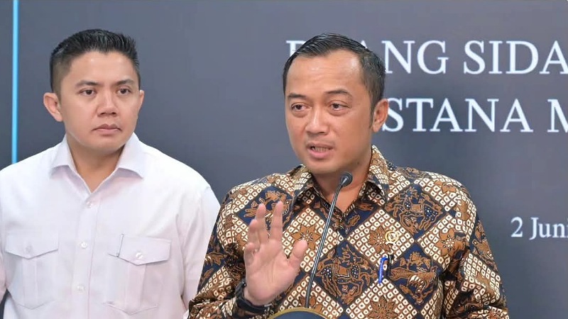 Menteri Sekretaris Negara Prasetyo Hadi saat mengumumkan pergantian Kepala BGN - Setkab RI -