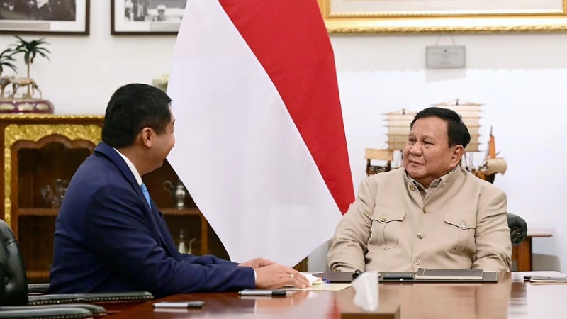 Presiden Prabowo Subianto saat menerima menerima menteri PKP Maruarar Sirait di Istana, Selasa (9/6/2026) - Foto: BPMI Setpres -