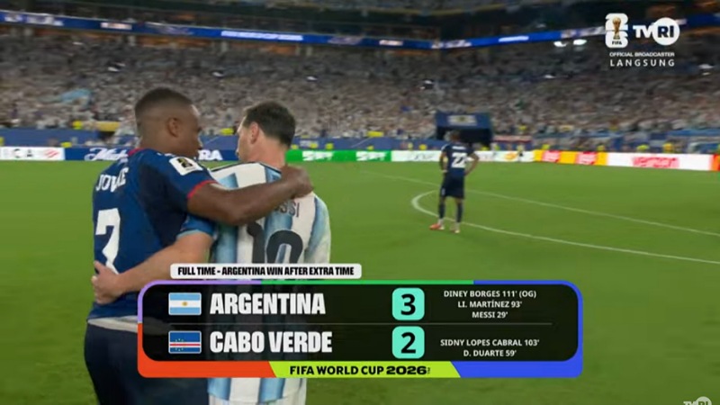 Argentina Lolos Dramatis! Messi Pecahkan Rekor Dunia, Tanjung Verde Tumbang 3-2