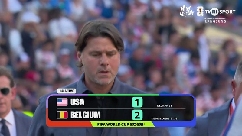 Belgia Mengamuk! De Ketelaere Cetak Brace, Amerika Tertinggal di Babak Pertama