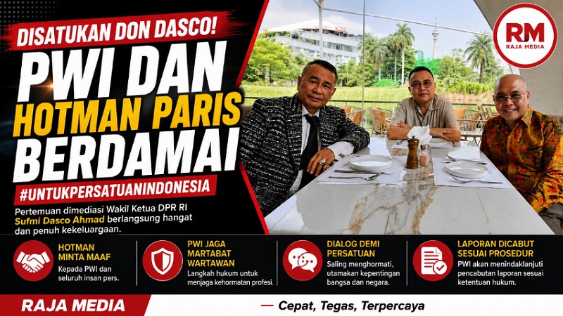 Disatukan Don Dasco! PWI dan Hotman Paris Sepakat Berdamai