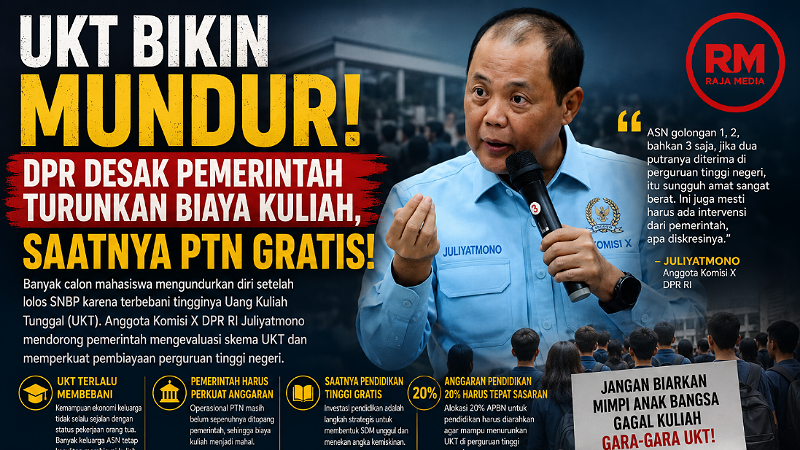 DPR Soroti UKT Selangit! Juliyatmono: Saatnya Kuliah Gratis untuk Rakyat