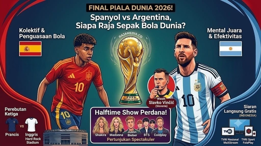 FINAL PIALA DUNIA 2026! Spanyol vs Argentina, Siapa Raja Sepak Bola Dunia?
