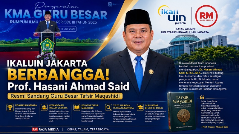 Prof. Hasani Ahmad Said Resmi Sandang Guru Besar Tafsir Maqashidi - RMN -