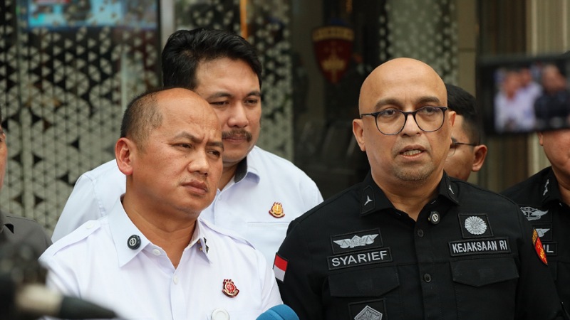 Direktur Penyidikan Jampidsus Kejagung Syarief Sulaeman Nahdi saat memberikan keterangan pers - Foto: Dok. kejagung -