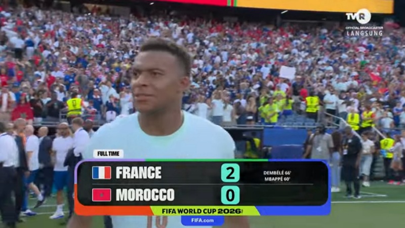 Prancis berhasil mengalahkan Maroko 2 - 0 dan maju ke babak Semifinal Piala Dunia 2026 - TVRI -