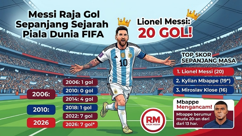 Messi Pecahkan Rekor Dunia! Kini Raja Gol Sepanjang Sejarah Piala Dunia