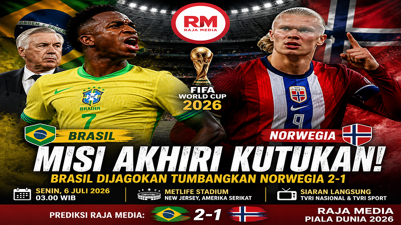 Misi Akhiri Kutukan! Brasil Dijagokan Tumbangkan Norwegia 2-1