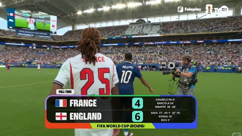 Perebuta Juara 3, Inggris Gila! Hancurkan Prancis 6-4, Saka Hattrick