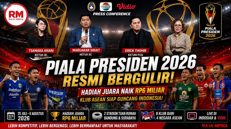 Piala Presiden 2026: Klub ASEAN Siap Guncang Indonesia, Hadiah Juara Naik Rp6 M!