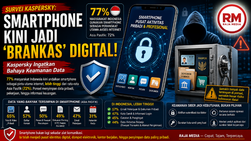 Smartphone Kini Jadi 'Brankas' Digital! Kaspersky Ingatkan Bahaya Keamanan Data